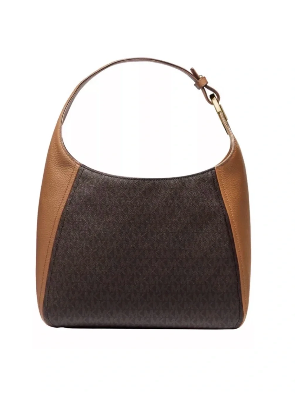 Michael Kors Brown & Orange Leather-Trim Hobo
